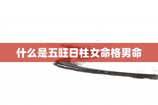 什么是五旺日柱女命格男命