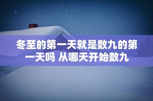 冬至的第一天就是数九的第一天吗 从哪天开始数九