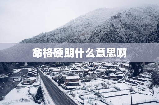 命格硬朗什么意思啊
