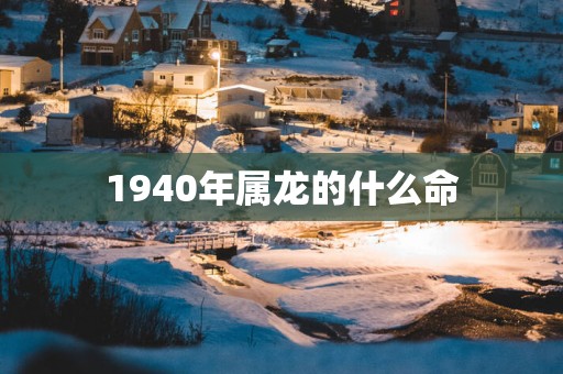 1940年属龙的什么命