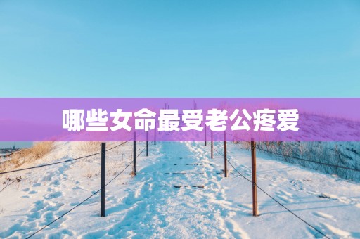 哪些女命最受老公疼爱