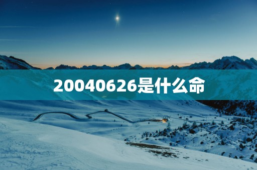 20040626是什么命