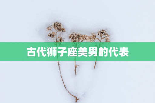 古代狮子座美男的代表