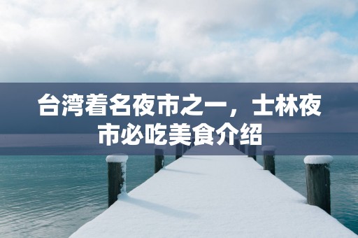 台湾着名夜市之一，士林夜市必吃美食介绍