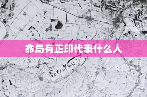 命局有正印代表什么人