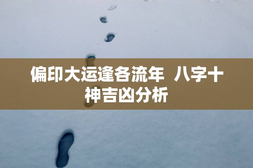 偏印大运逢各流年  八字十神吉凶分析