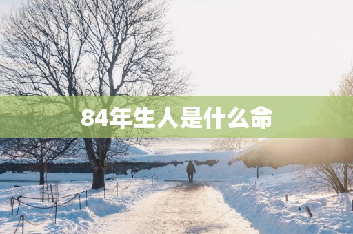 84年生人是什么命