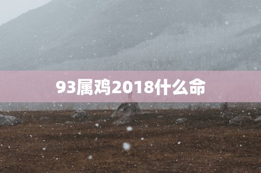 93属鸡2018什么命