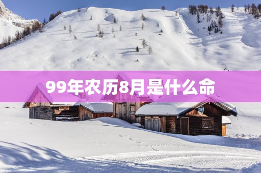 99年农历8月是什么命