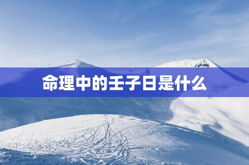 命理中的壬子日是什么