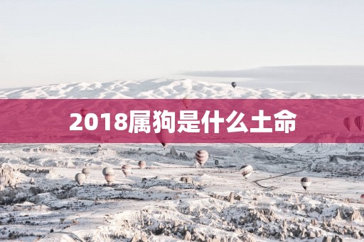 2018属狗是什么土命