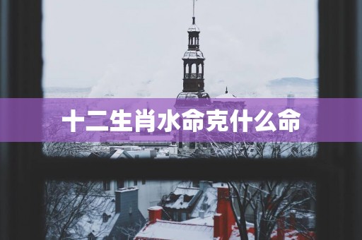 十二生肖水命克什么命