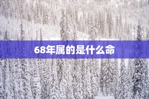 68年属的是什么命