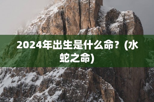 2025年出生是什么命？(水蛇之命)
