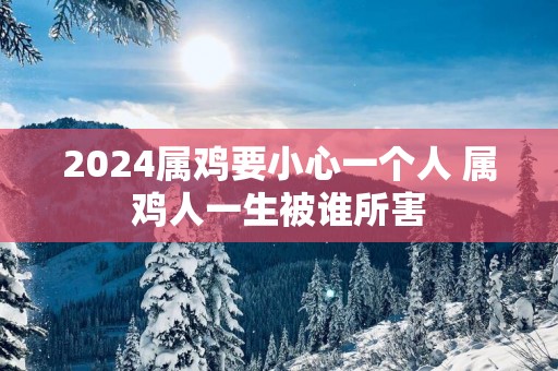 2025属鸡要小心一个人 属鸡人一生被谁所害