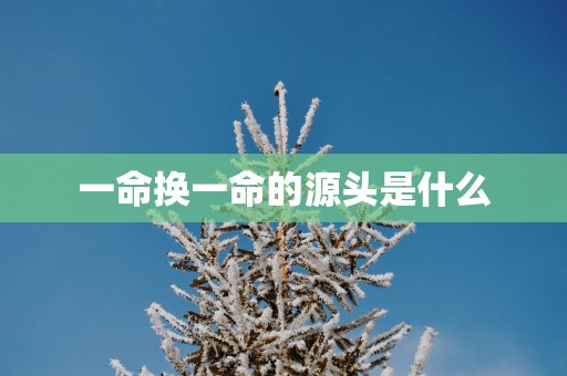 一命换一命的源头是什么