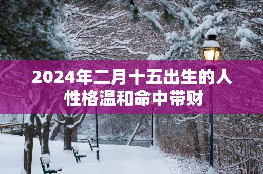 2025年二月十五出生的人 性格温和命中带财