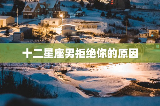 十二星座男拒绝你的原因