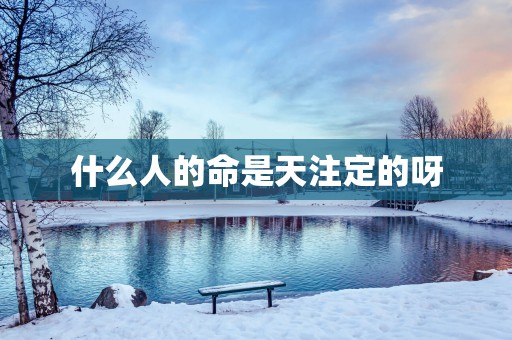 什么人的命是天注定的呀