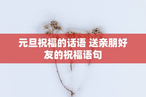 元旦祝福的话语 送亲朋好友的祝福语句