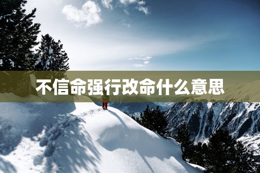 不信命强行改命什么意思 不信命强行改命什么意思