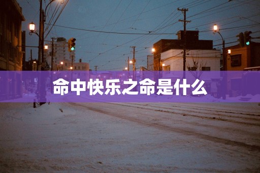 命中快乐之命是什么