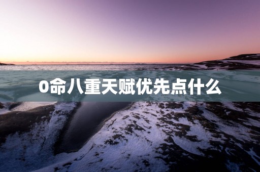 0命八重天赋优先点什么