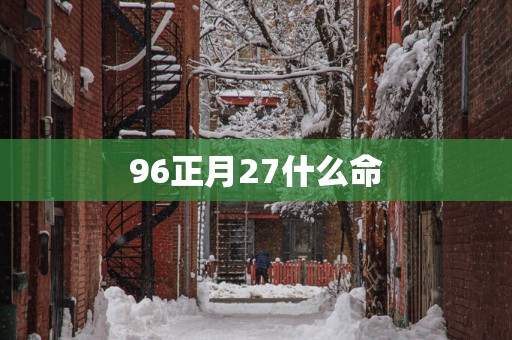 96正月27什么命