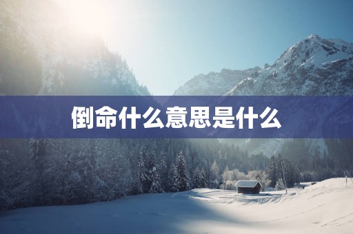 倒命什么意思是什么