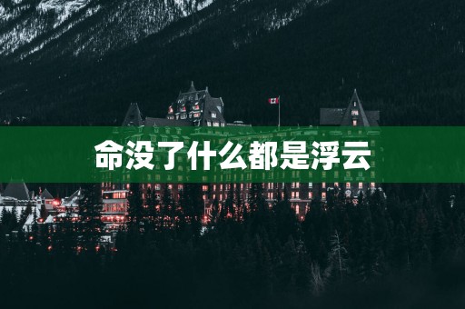 命没了什么都是浮云