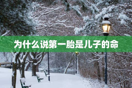 为什么说第一胎是儿子的命