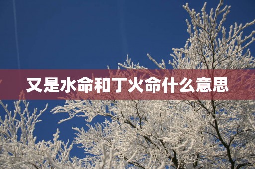 又是水命和丁火命什么意思
