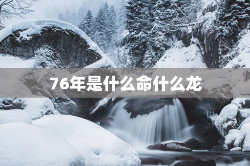 76年是什么命什么龙