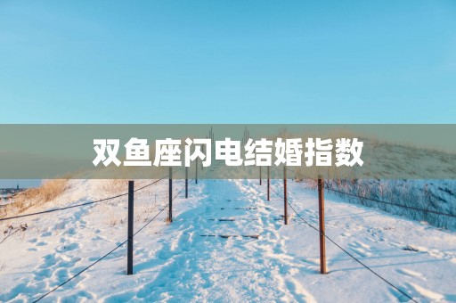 双鱼座闪电结婚指数