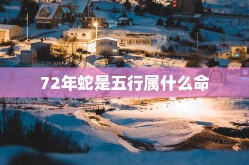 72年蛇是五行属什么命