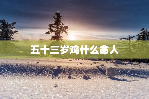 五十三岁鸡什么命人