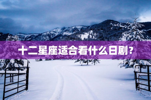 十二星座适合看什么日剧？