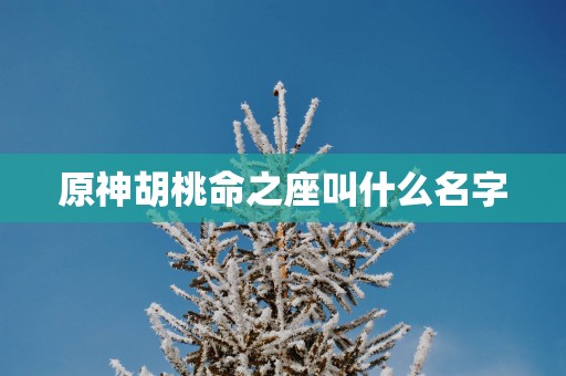 原神胡桃命之座叫什么名字