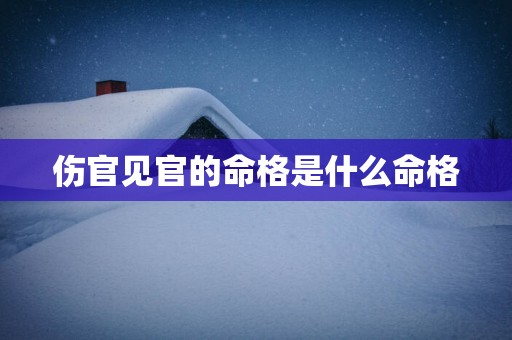 伤官见官的命格是什么命格
