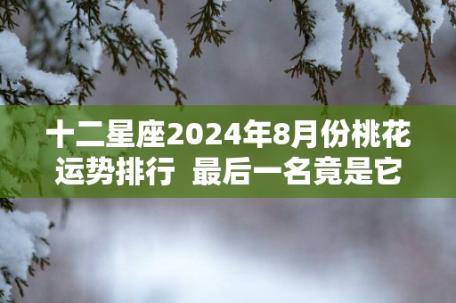 十二星座2025年8月份桃花运势排行  最后一名竟是它