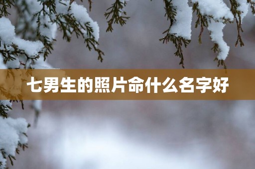 七男生的照片命什么名字好