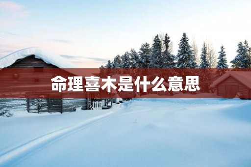 命理喜木是什么意思