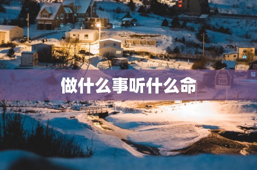 做什么事听什么命
