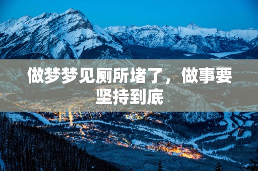 做梦梦见厕所堵了，做事要坚持到底