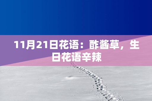 11月21日花语：酢酱草，生日花语辛辣