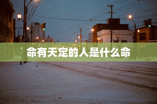 命有天定的人是什么命