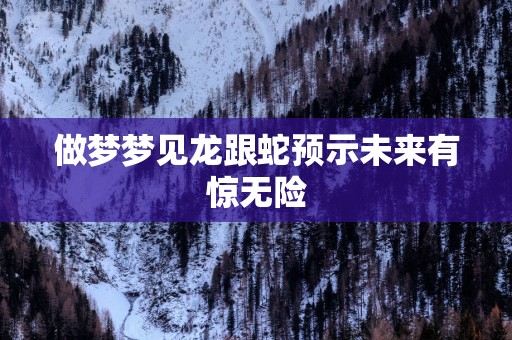 做梦梦见龙跟蛇预示未来有惊无险