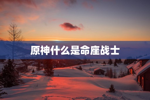 原神什么是命座战士