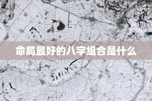 命局最好的八字组合是什么