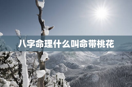八字命理什么叫命带桃花